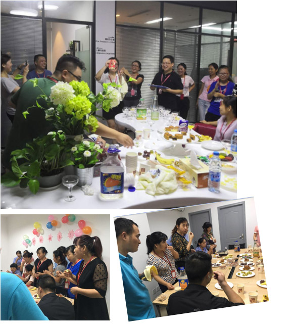 （前方車間茶話會(huì)也開(kāi)展的如火如荼，大家放松心情，暢所欲言，品味中秋美食）